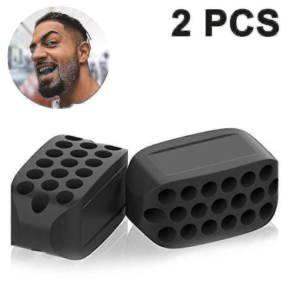 2 Stück Exerciser-Gesichtsmuskeltrainer -schwarz