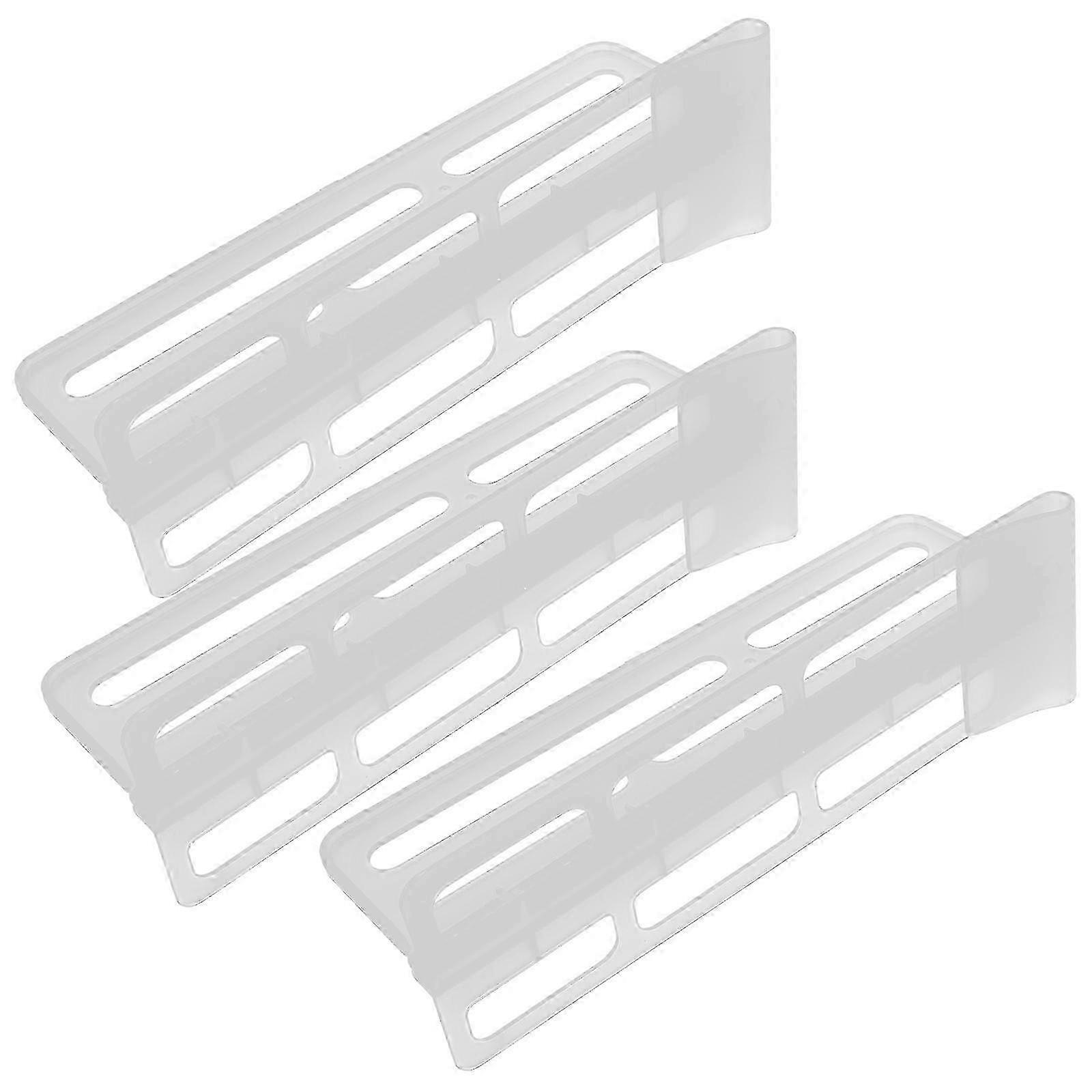 Refrigerator Side Door Divider Adjustable Plastic Organizer 3Pcs Pack