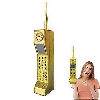 Vintage Phone Decor Gold 90s Retro Cell Phone Prop for 80s Party Decorations and Home Display Accent