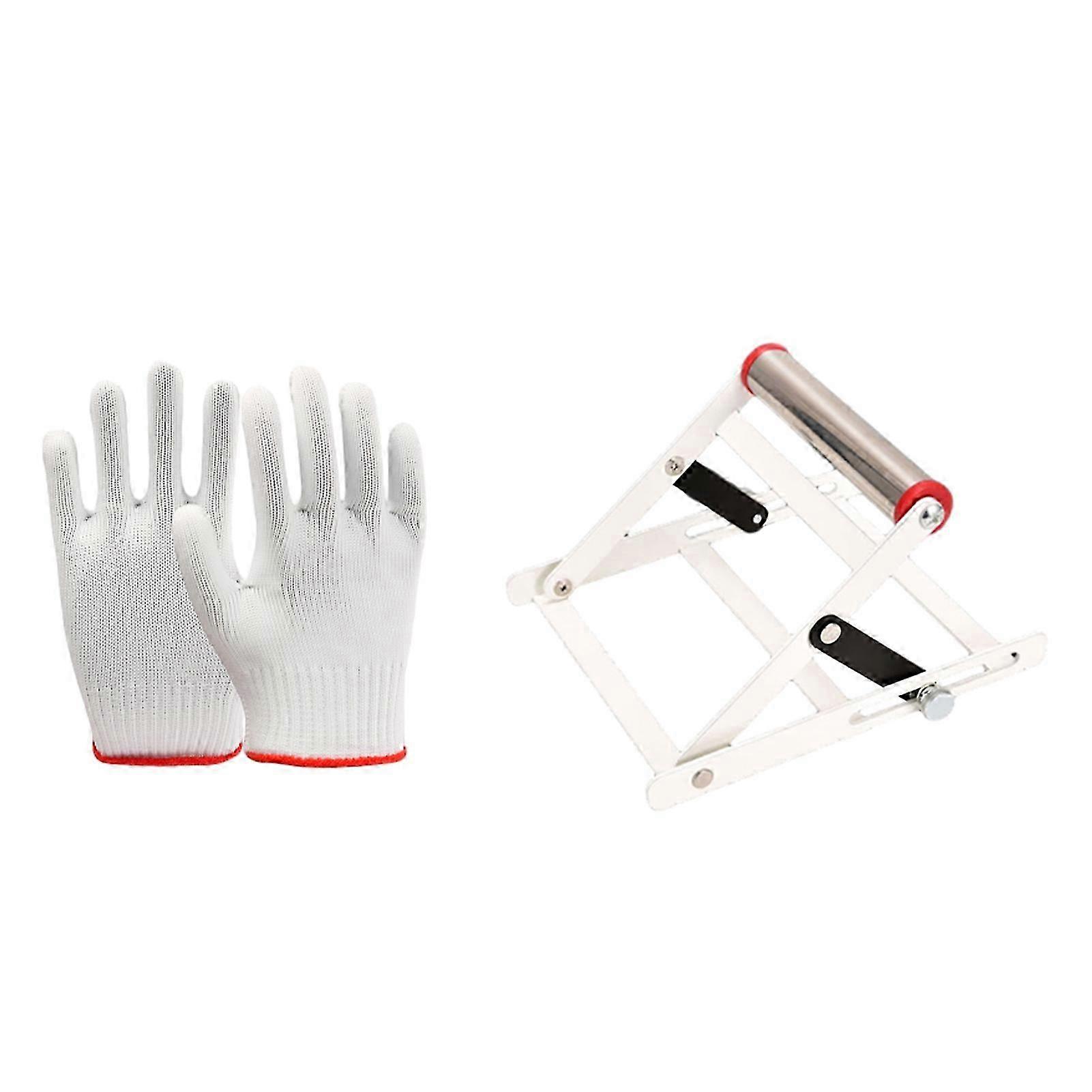 Cutting Machine Support Rack with Work Gloves Stable Adjustables Holding Roller for Woodworking