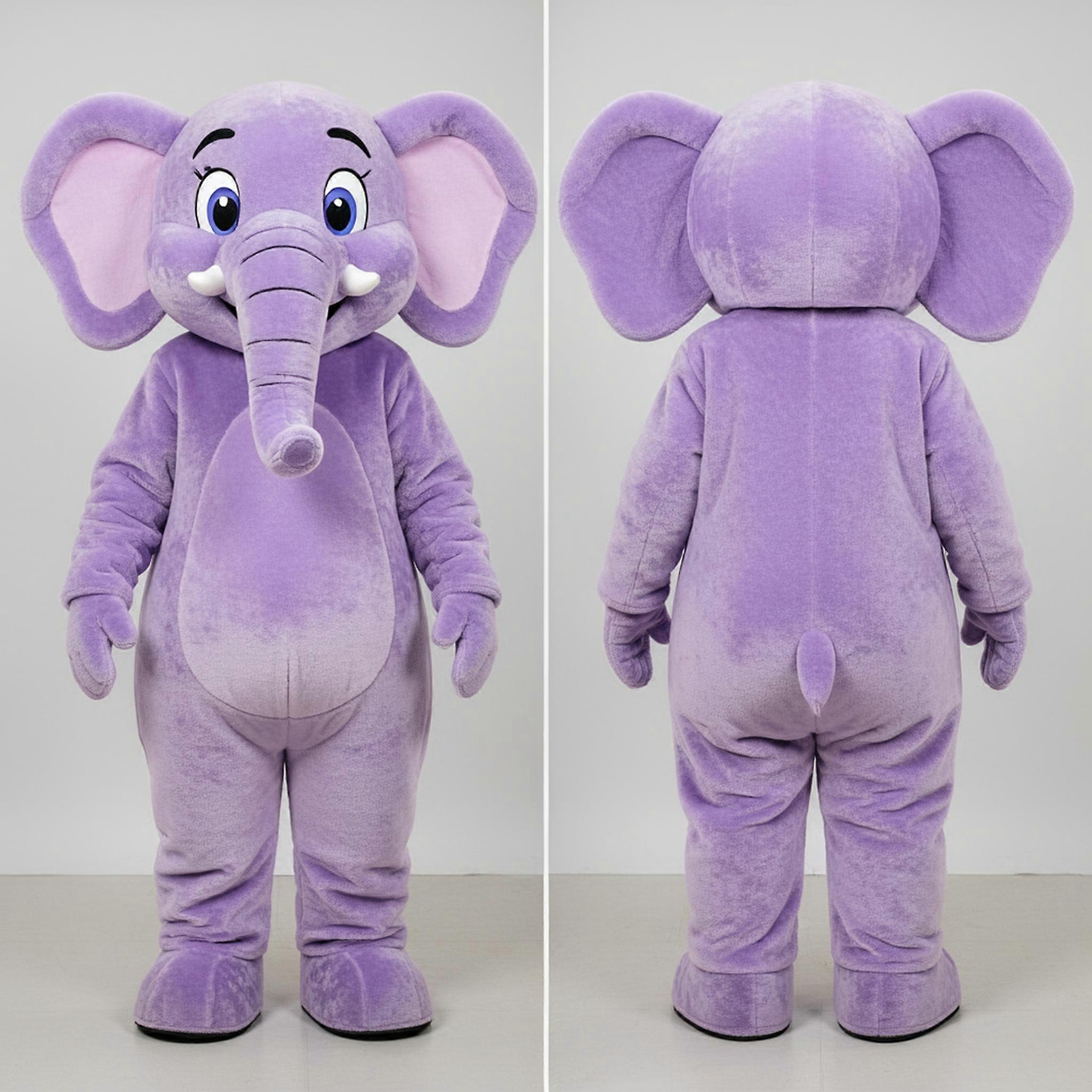 MASTICOT Lavender Rounded Elephant Mascot