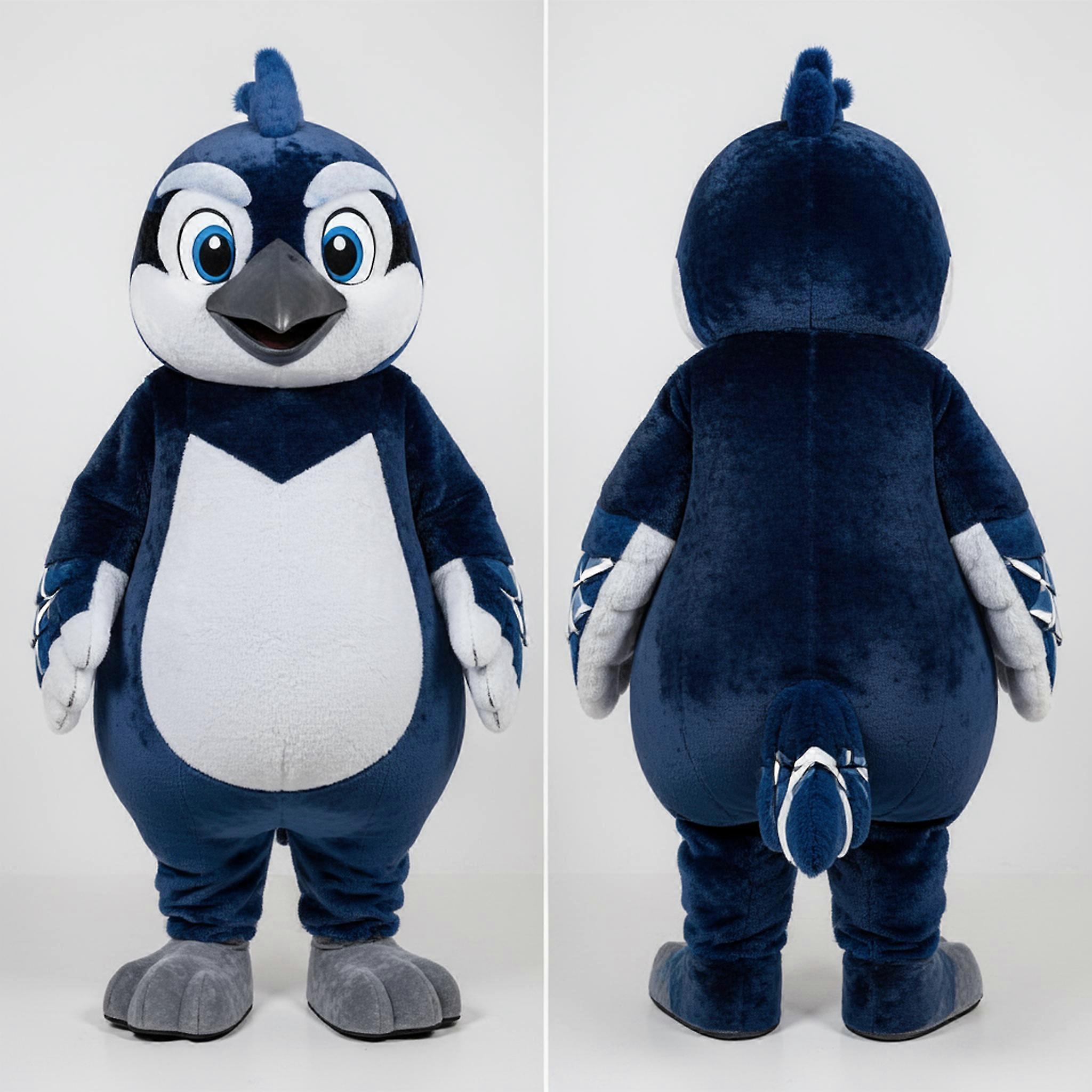 MASTICOT Navy Blue Velvety Blue Jay Mascot