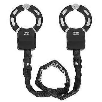 Anti-Theft Heavy Duty Bicycle Chain Lock, ABS Zinc Alloy, Paint Protection, Compatible with Bicycles, Scooters, Motorcycles, 1 Lock 2 Keys