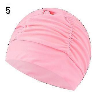 Sombreros de baño de piscina caliente Orejas Turbante de nylon elástico plisado Gorro de natación