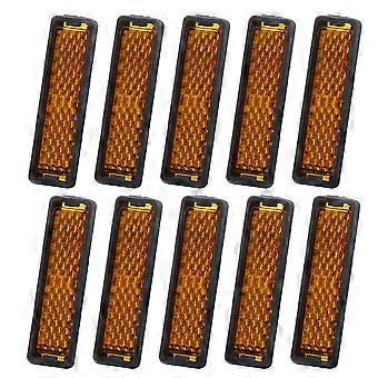 Mountain Bike Pedal Reflector for Night Safety Warning with 10Pcs Orange Reflective Sheets