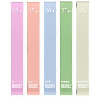 INF 5-pack TPE-motståndsband, 150  x 15för yoga, stretching, hemmaträning och latinodans