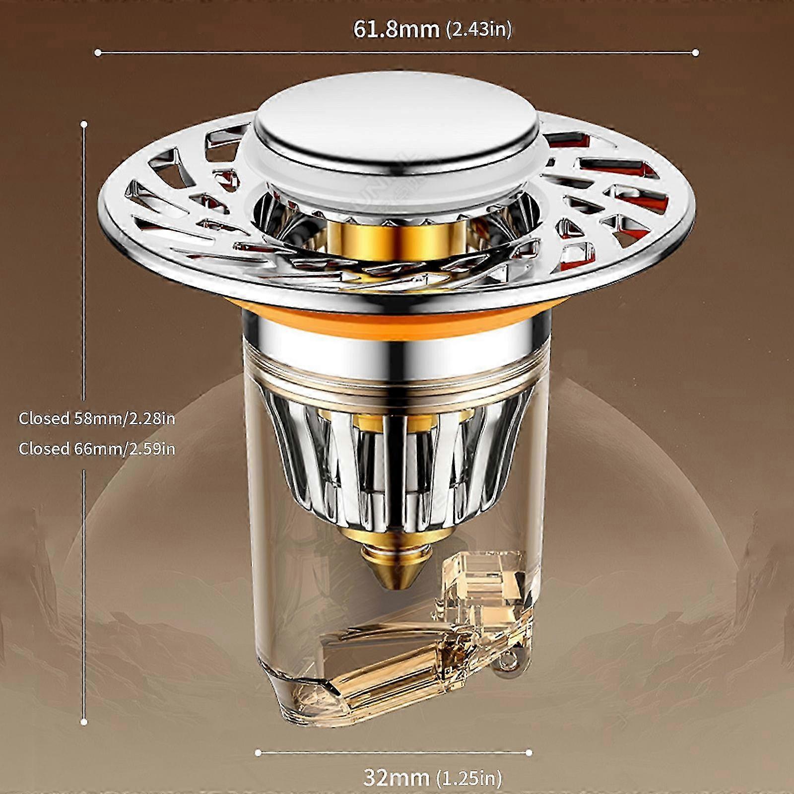 Odour Blocking Push Button Sink Stopper