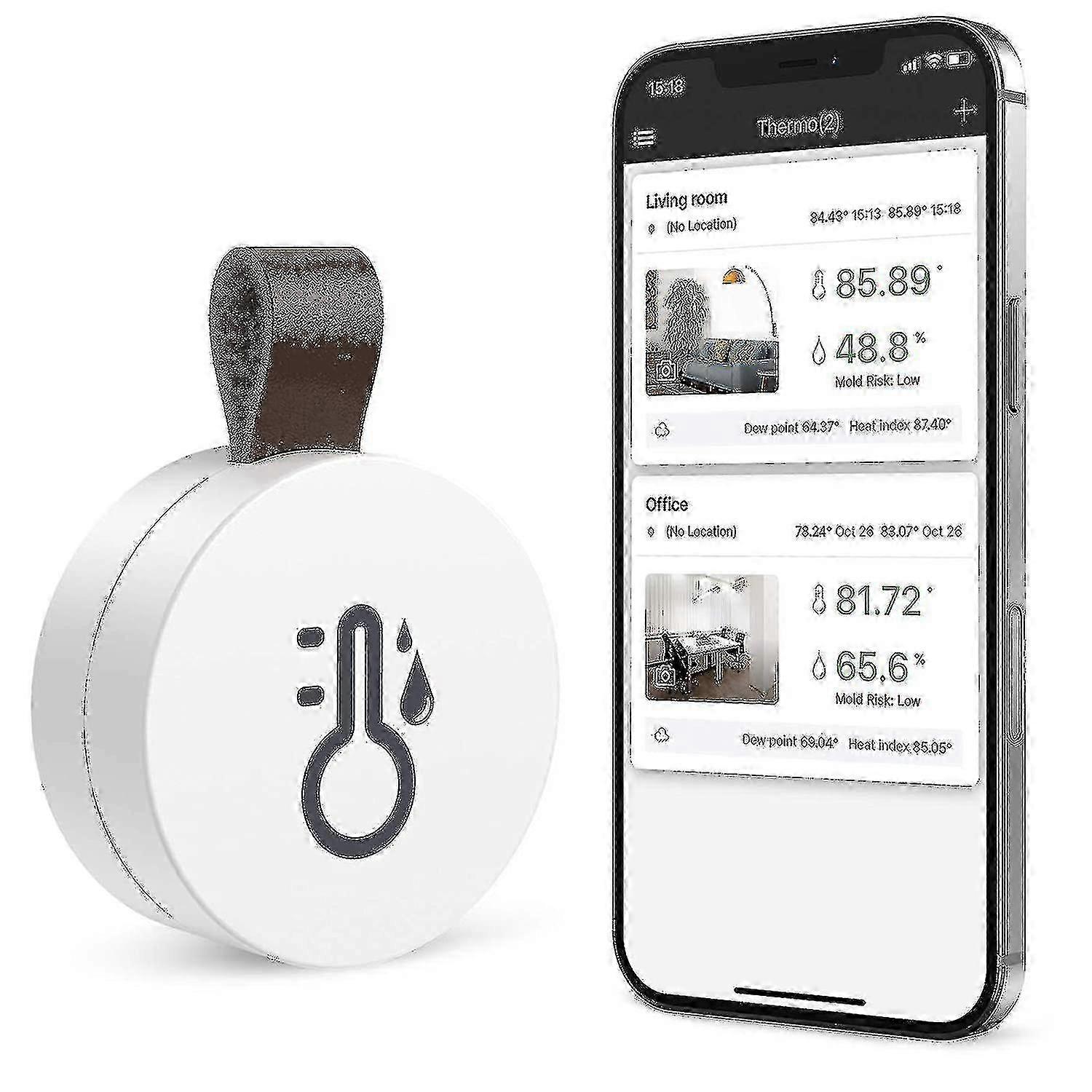 Wireless Thermometer Hygrometer with Bluetooth 5.0 compatible with Home Use
