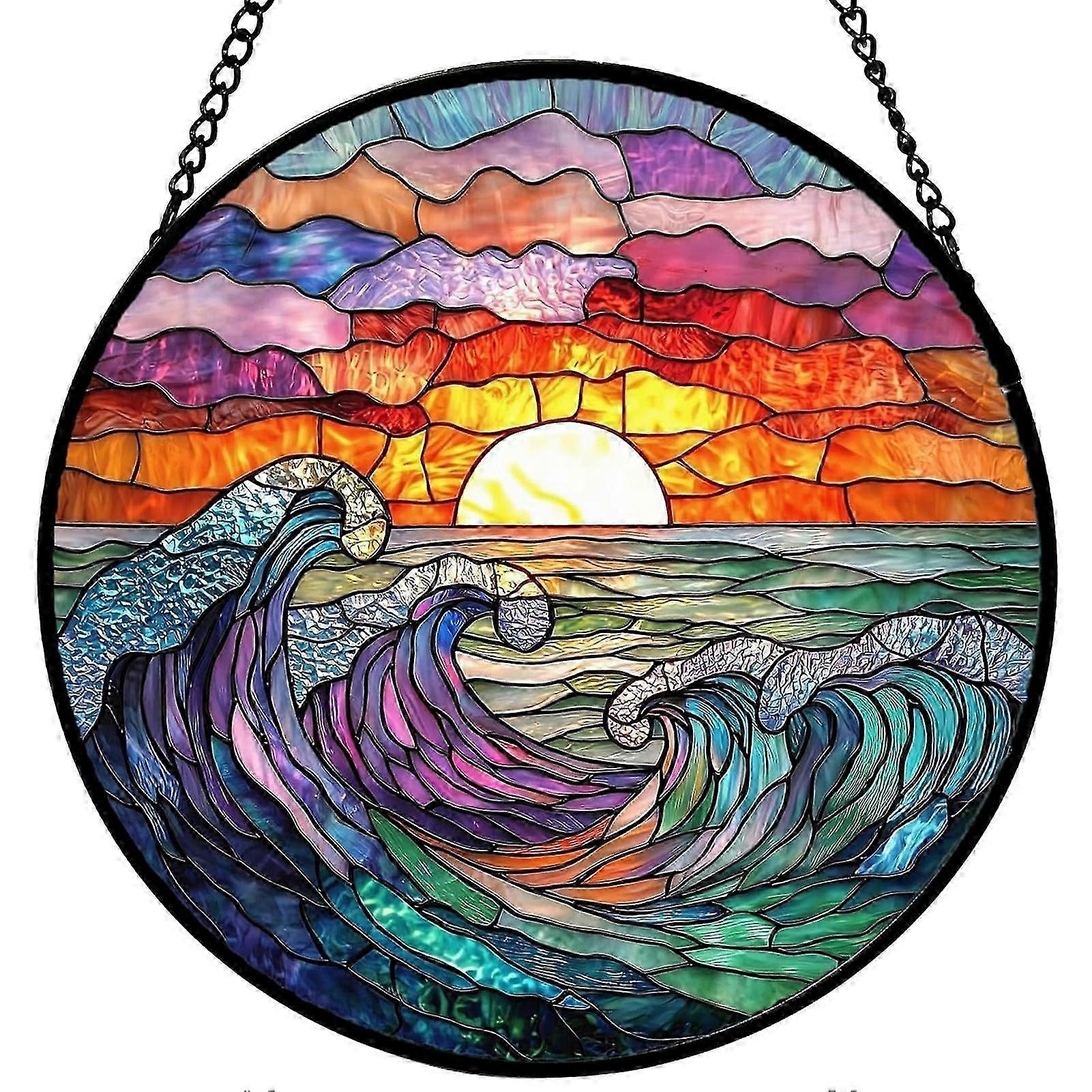 Stained Glass Suncatcher Round