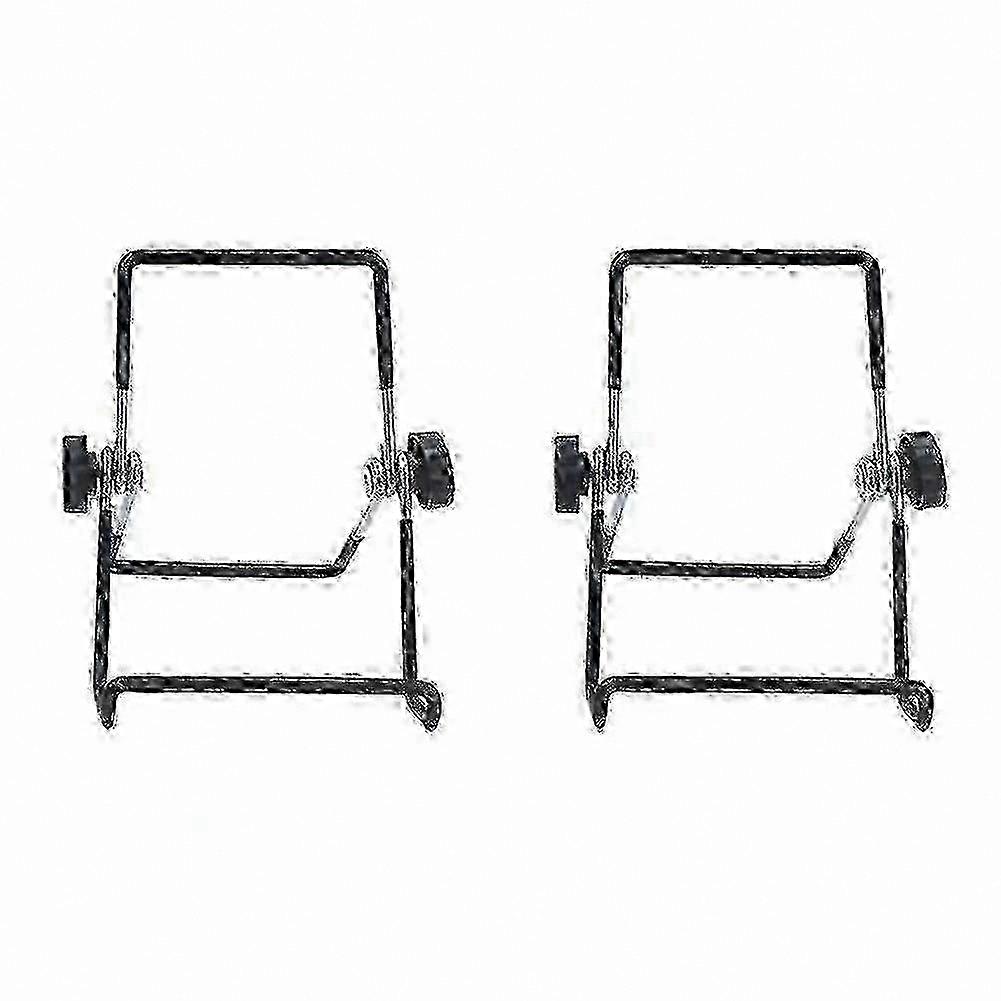 Adjustable Solar Panel Stand with Mounting Brackets compatible with Electronics, Foldable Design, 2-Pack, Black