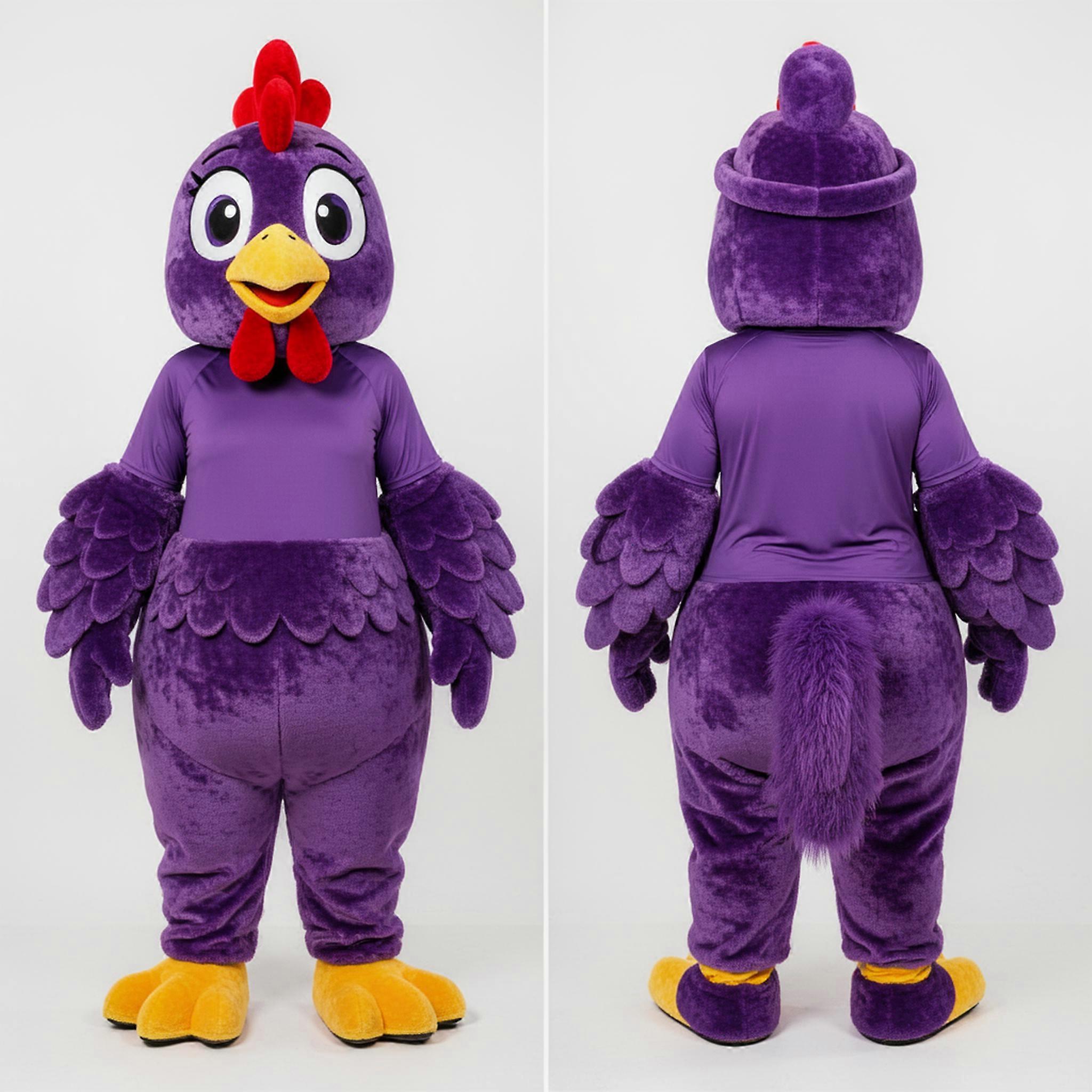 MASTICOT Plum Purple Feathered Hens Mascot