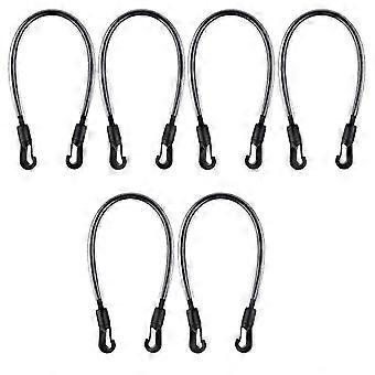 6 Pcs Horse Blanket Leg Straps Elastic Horse Blanket Straps Replacement with Ended Clips Adjustable Length 20 to 30 Inch