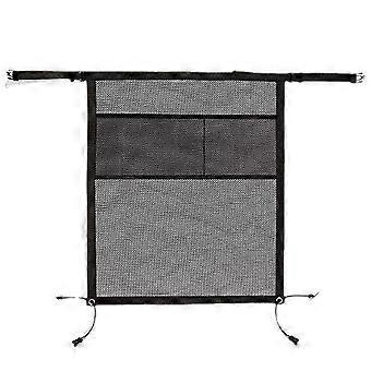 Dog Car Barrier - Pet Backseat Net Barrier Protector with Mesh Storage for Safe Driving in Cars