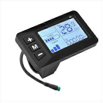 Licznik prędkości LCD G51, przeznaczony do skuterów elektrycznych i rowerów, kompatybilny z napięciem 24V, 36V i 48V, o konstrukcji odpornej na wodę.