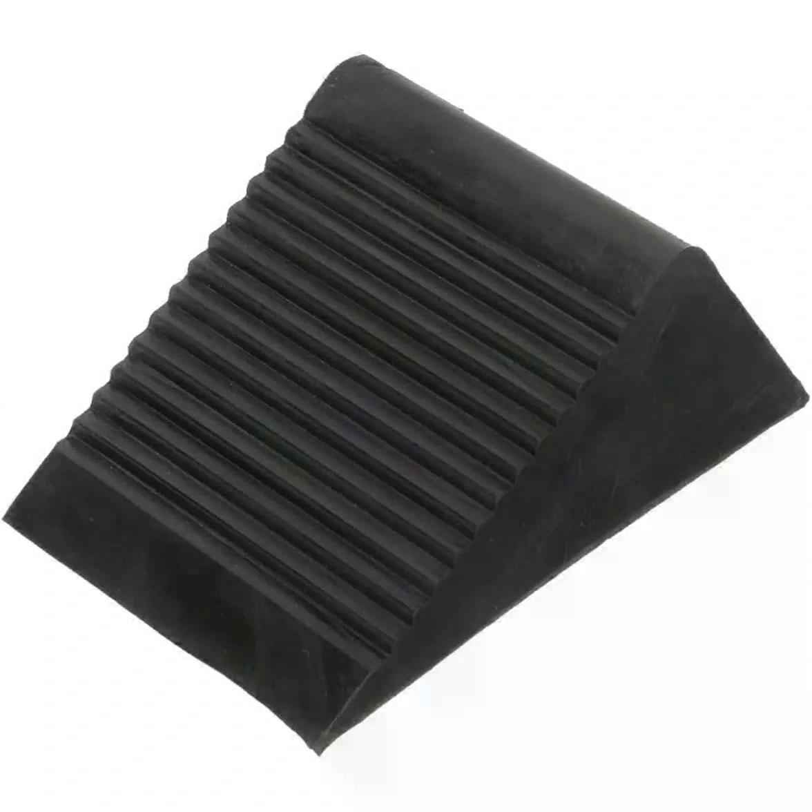 Portable Wheel Chock, Black Rubber Triangular Stopper for Wheels