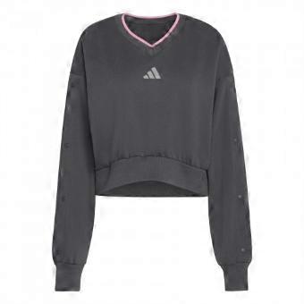 Adidas Damen/Mädchen Sweatshirt mit Raglanärmeln und verkürzter Passform.