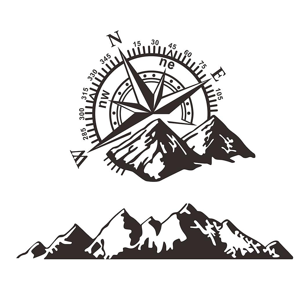 Window Decals Personalized Compass Design for Home Car Exterior Decoration