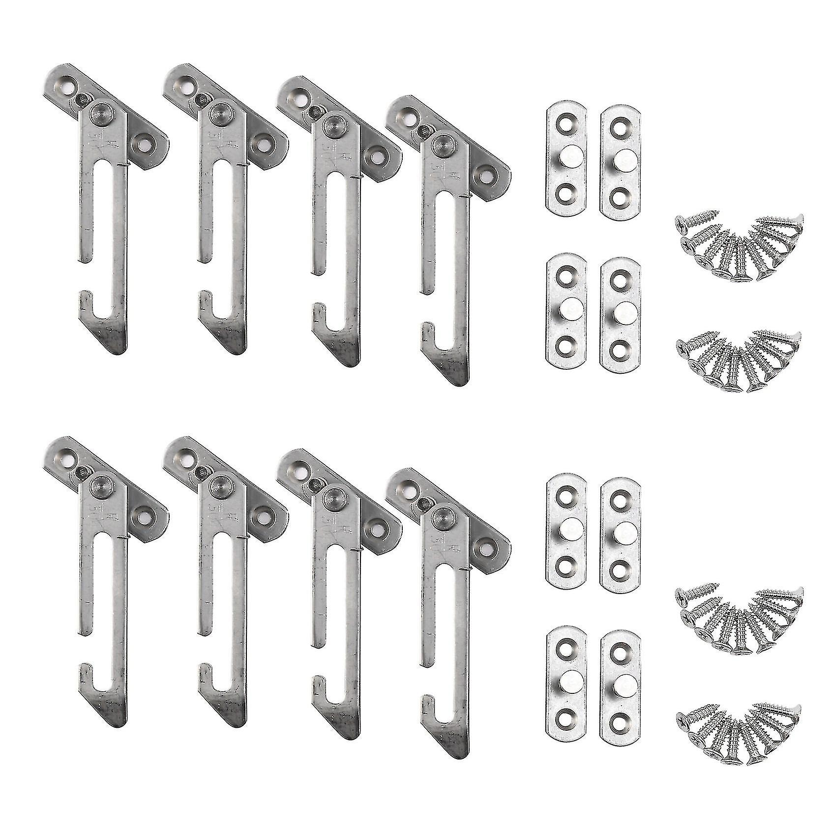 8 Pack Window Restrictor Locks Window Restrictor Hook Stainless Steel Child Lock Restrictor with Sc