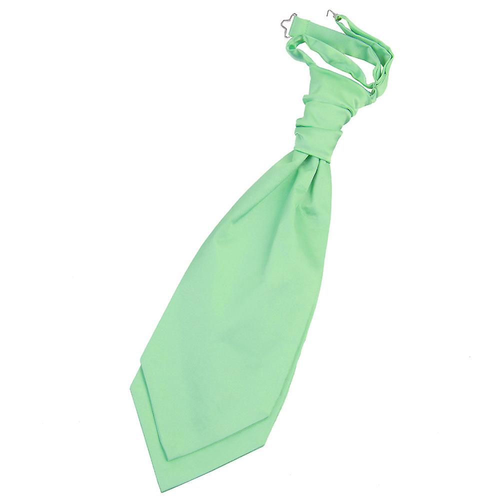 Mint Green Plain Satin Pre-Tied Wedding Cravat