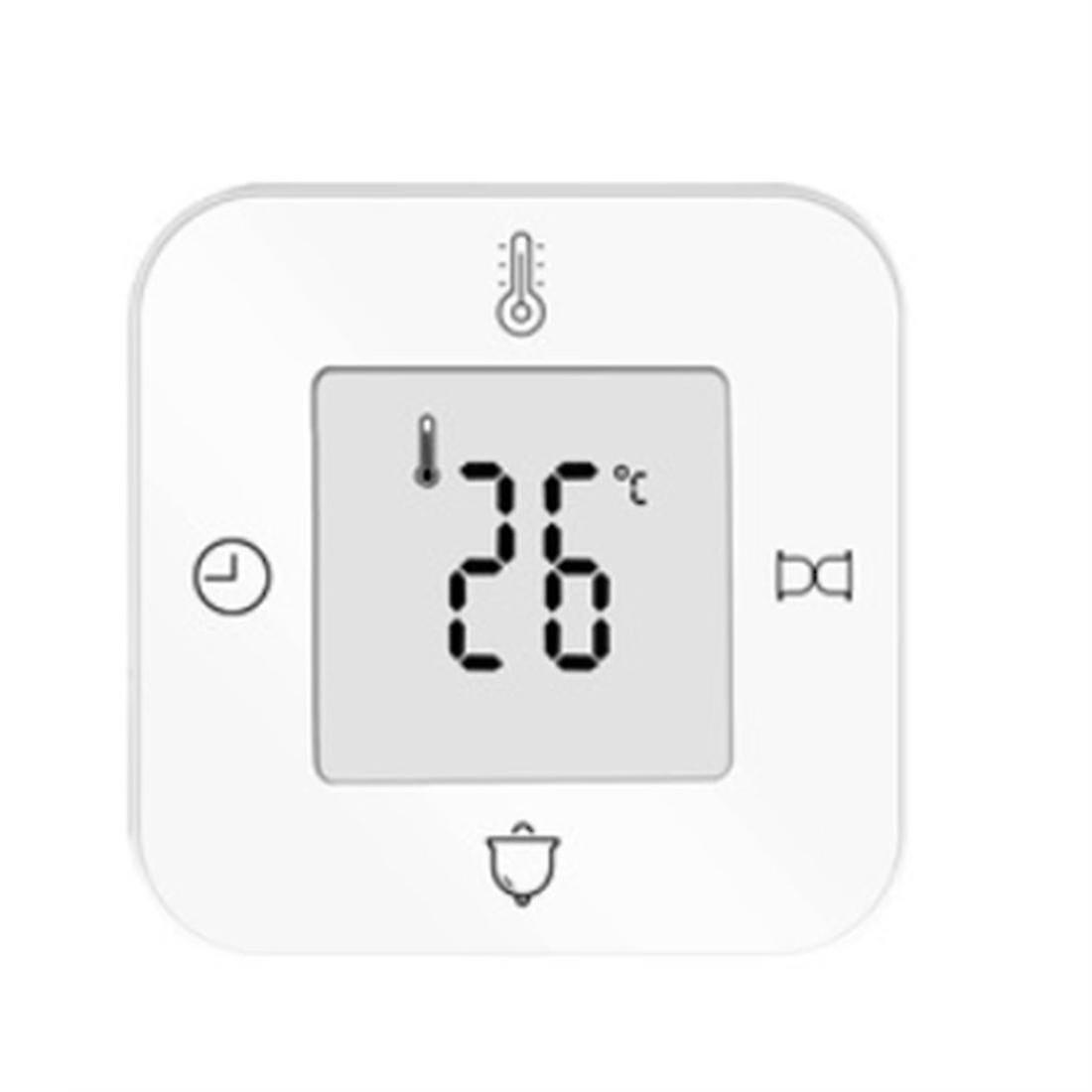 Alarm Clock Digital With Temperature,non-ticking,timer,lcd Display,12/24h And Smart Sensors