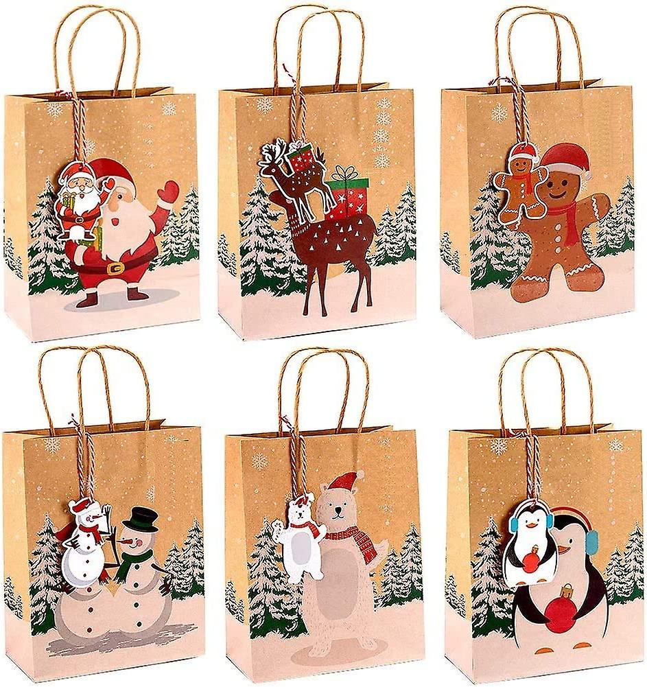 Set van 24 kerstcadeautassen