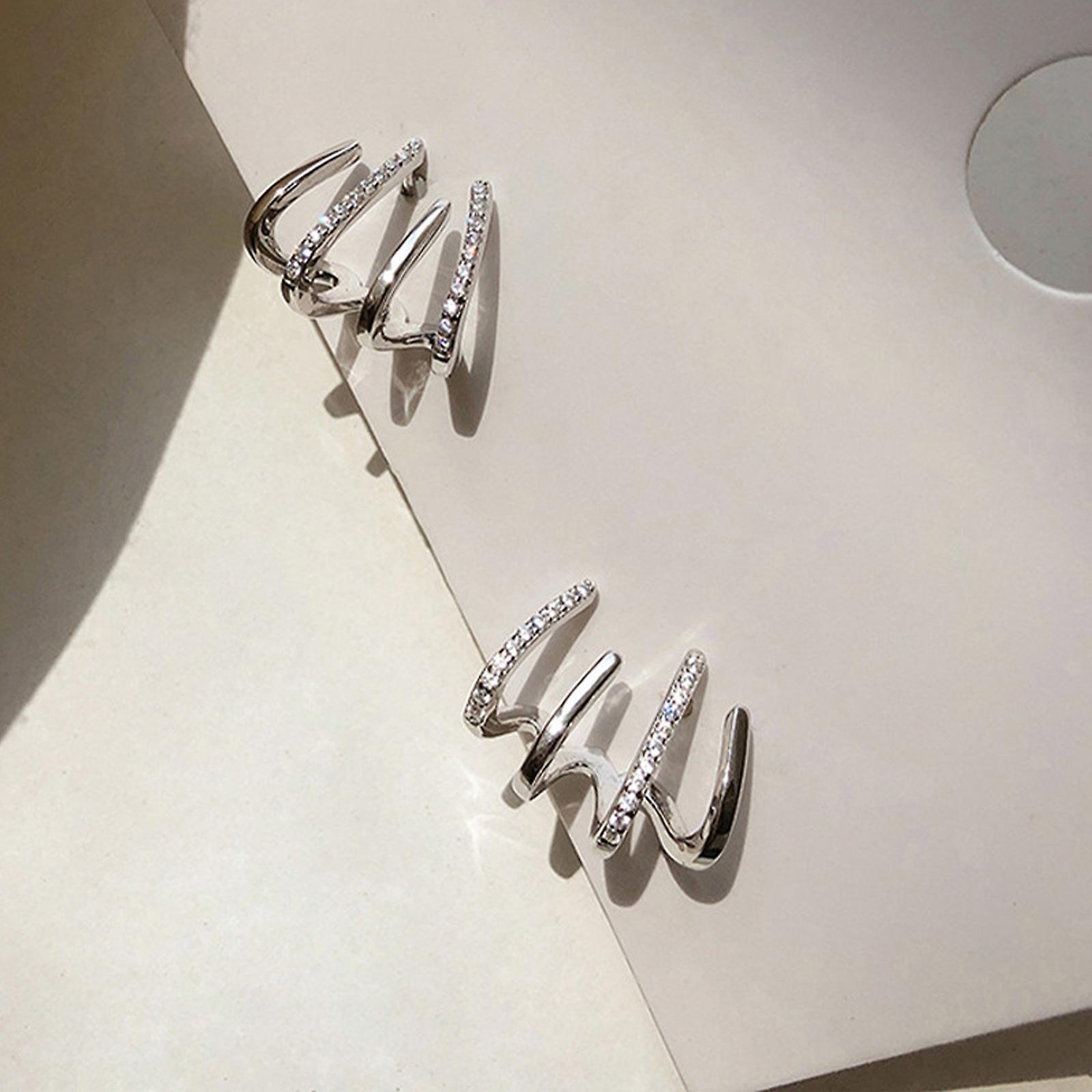 Set Collana E Orecchini A Clip Cristallo Nero – Placcato Argento, Fatto A Mano UK