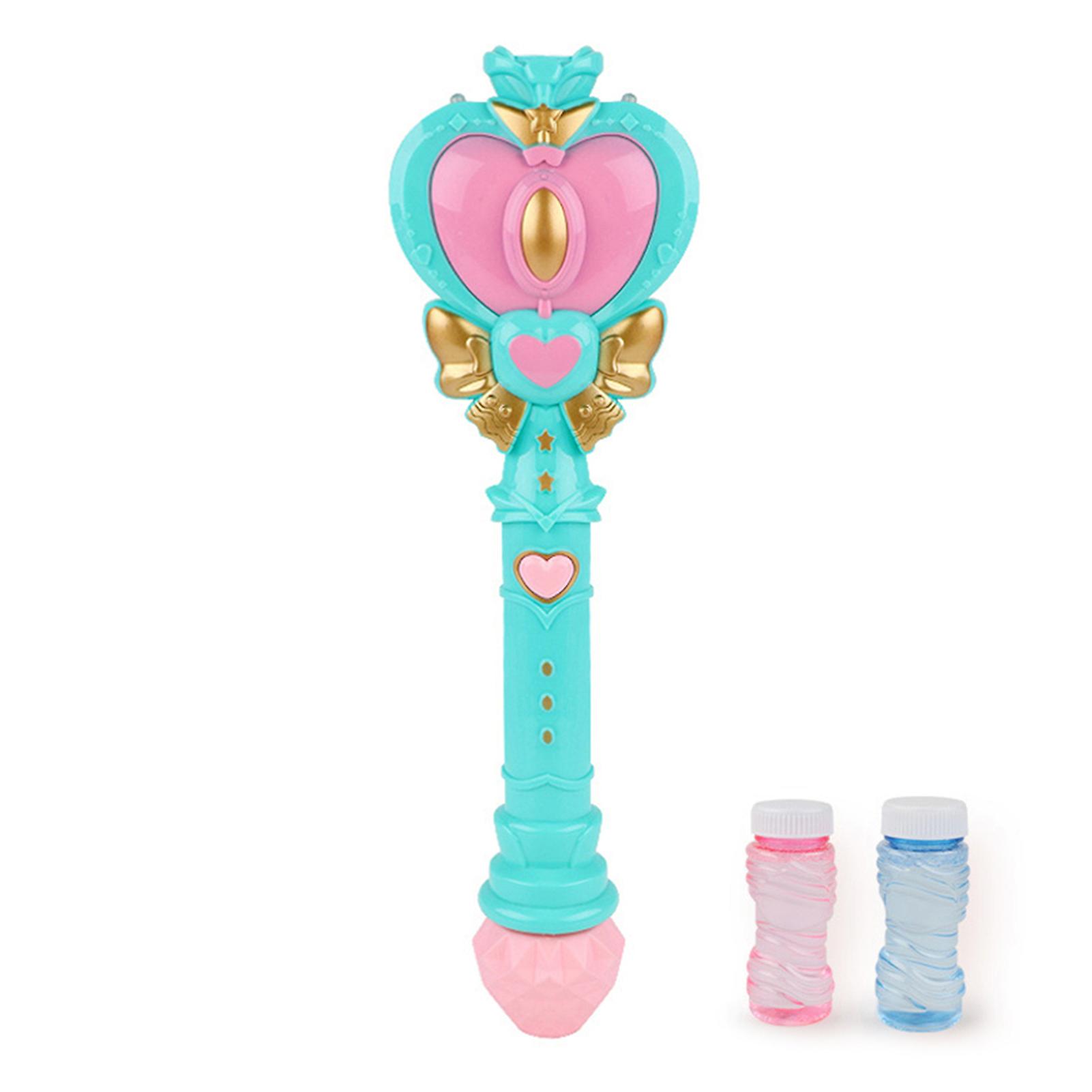 Handheld Love Magics Wands Bubble Machine Portables Battery Powered Bubble Maker Toy for Children Boys Girls