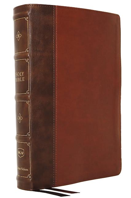 Nkjv Large Print Versebyverse Reference Bible Maclaren Series Leathersoft Brown by Thomas Nelson Leather  fine binding Book