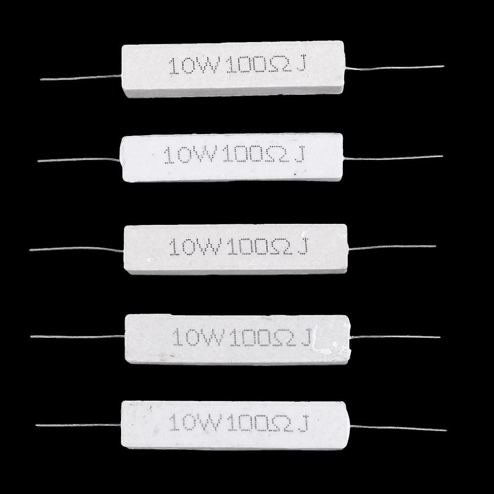 10 Resistenze Cemento 10W 100K Ohm 5% - Fiamma Ritardante