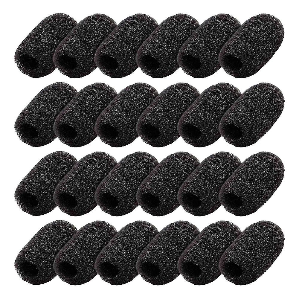 24pack Mini Foam Windscreen Lapel Headset Microphone Sponge Mini Foam Cover Shield Protection For L