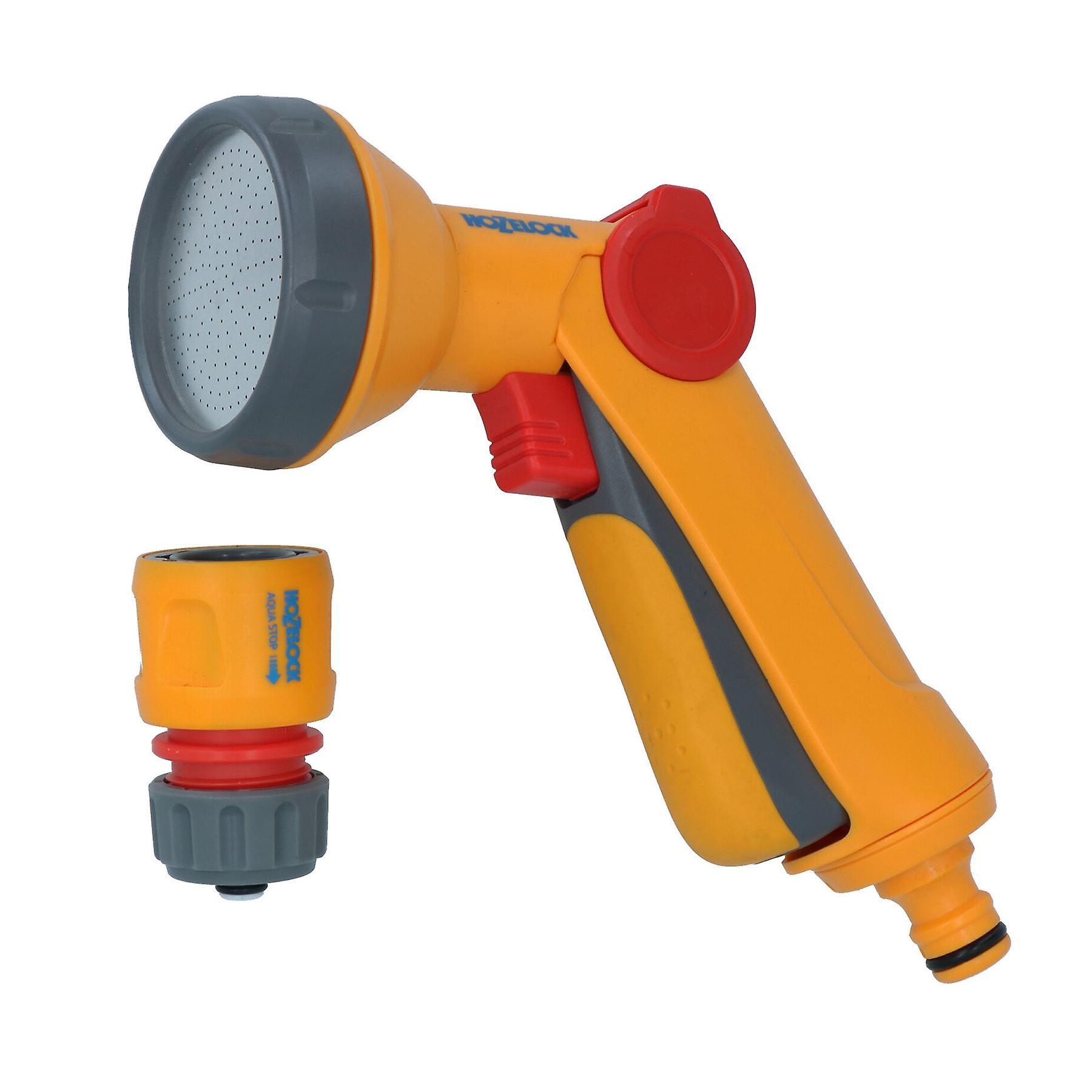 Hozelock Rose Spray Gun Nozzle Garden Hose Pipe Water & Aqua Stop Fitting