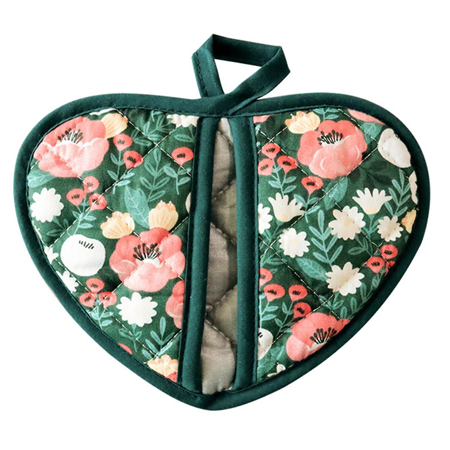 ZHOUBA 1Pc Insulated Glove Hanging Ring Heart-shaped Hand Clip Insulation Pad for Bakery Shop
