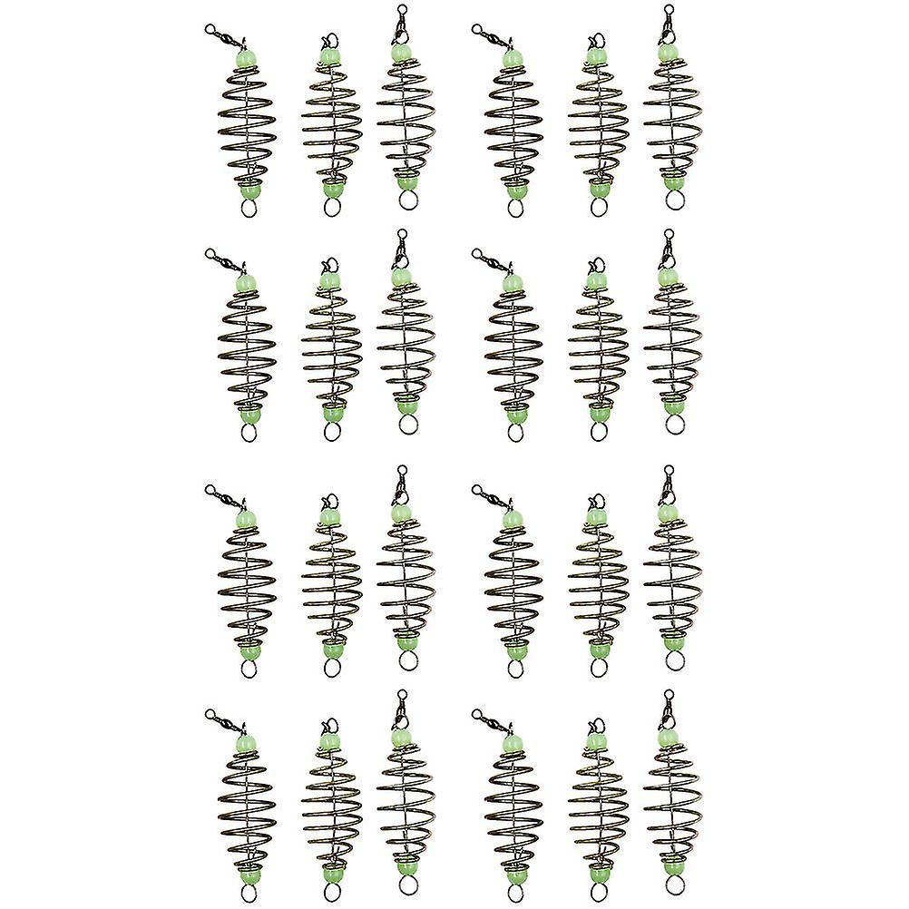 24pcs Portable Luminous Fishing Accessories Spring Fishing Bait Traps For Friend