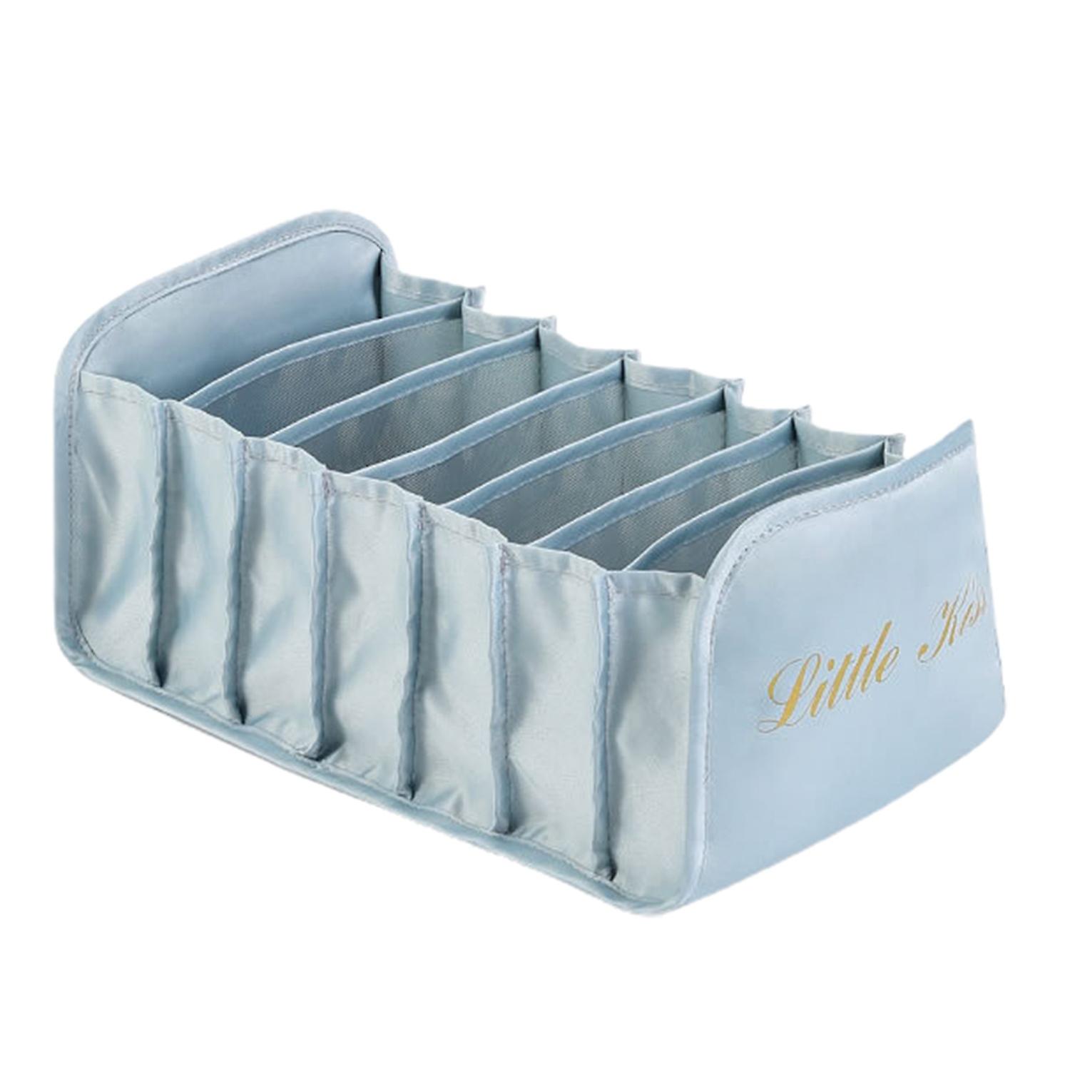 Socks Organizer Multi Compartments Large Capacity Fabric Foldable Divided Clothes Container Case Hom