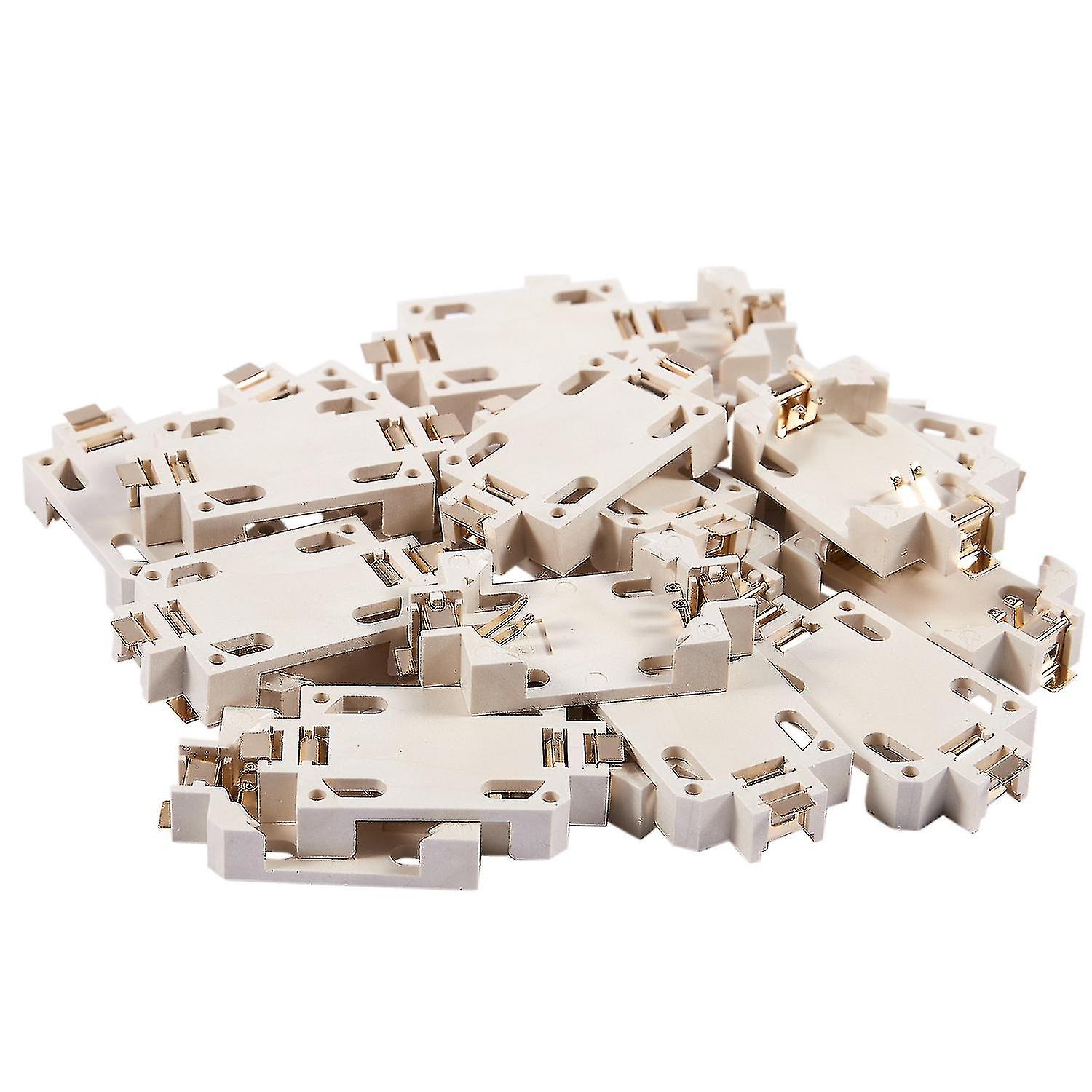 20pcs White Housing Cr2032 Smd Cell Button Battery Holder Socket Case