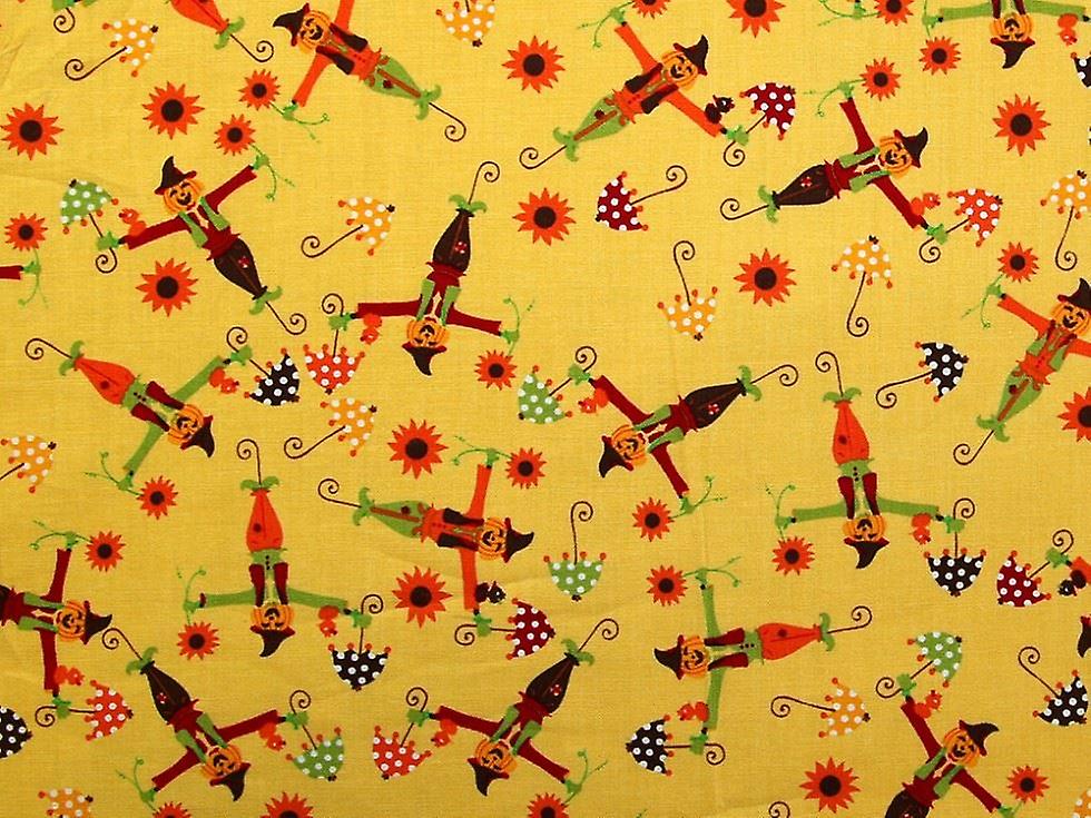 Minerva 100% Cotton Fabric Yellow - per metre