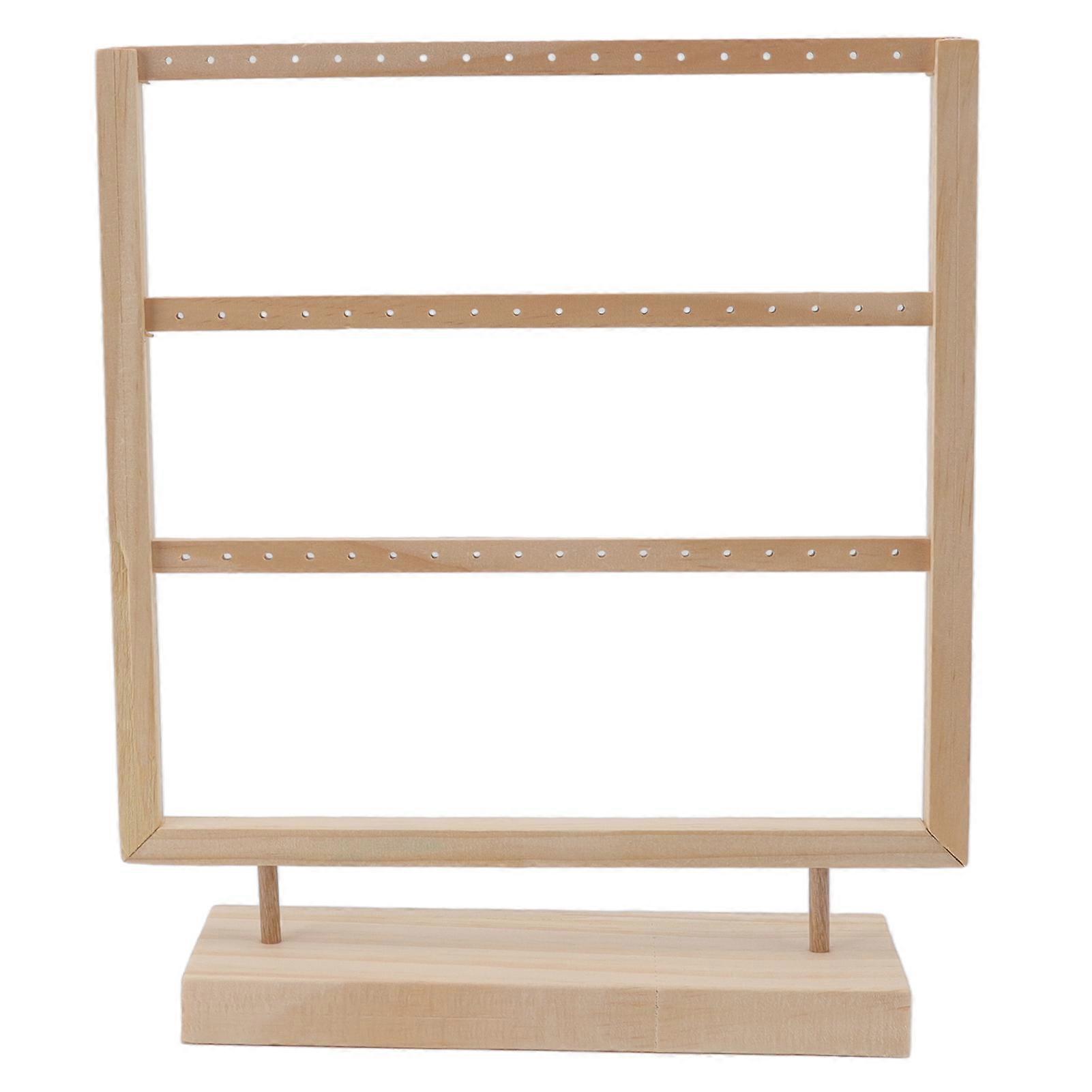 Colorful Wooden Earring Display Stand, Jewelry Display, Hanging Earring Storage Rack, 3 Tier