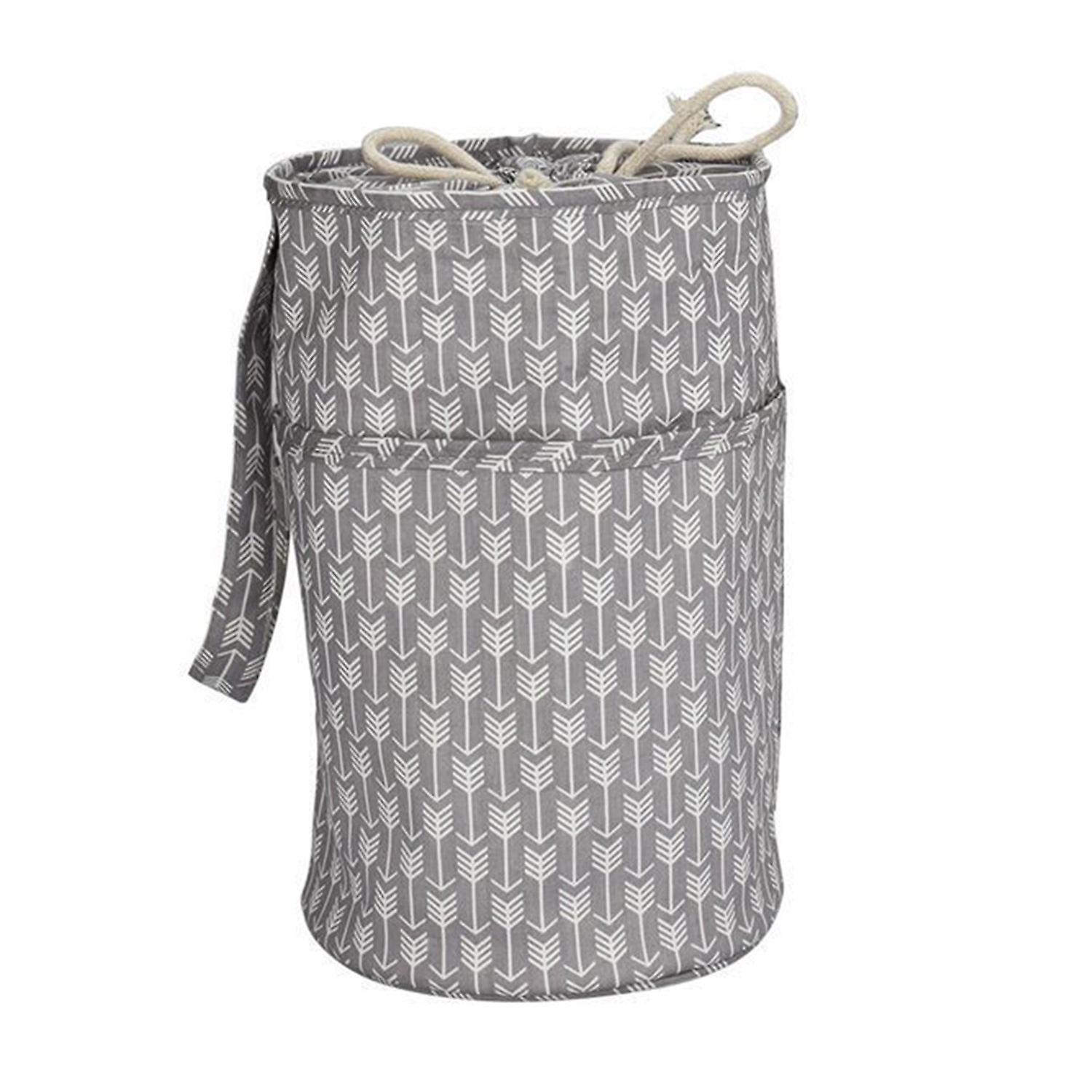 Yarn Storage Bag with Drawstring Sturdy Handle Print Pattern Round Knitting Wool Yarn Bag Organizer 