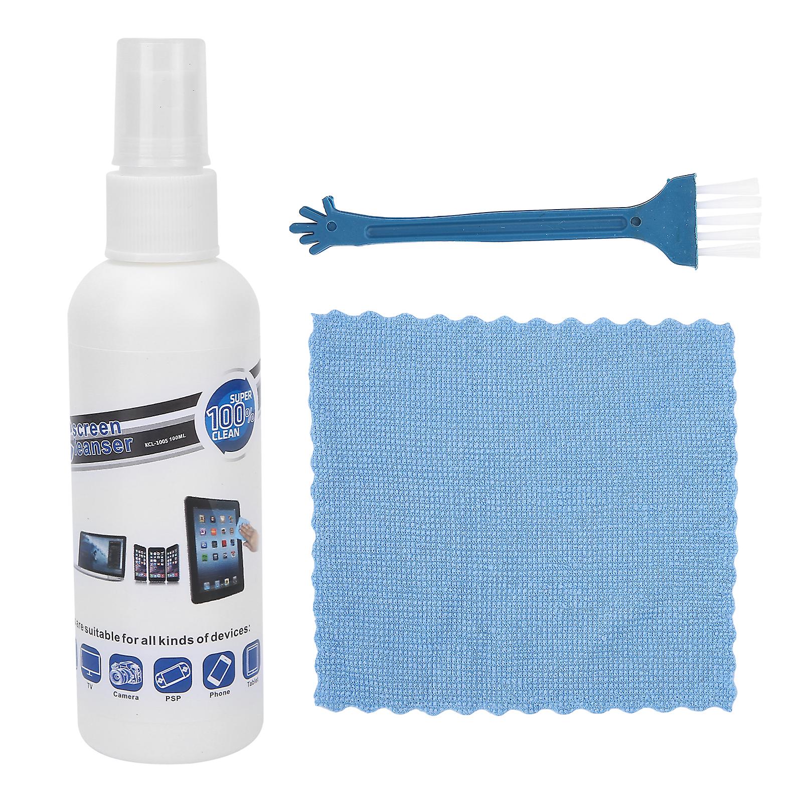 Computer Laptop Mobile Phone Screen Cleaning Agent Cloth Brush Set Screen Cleaner Kit