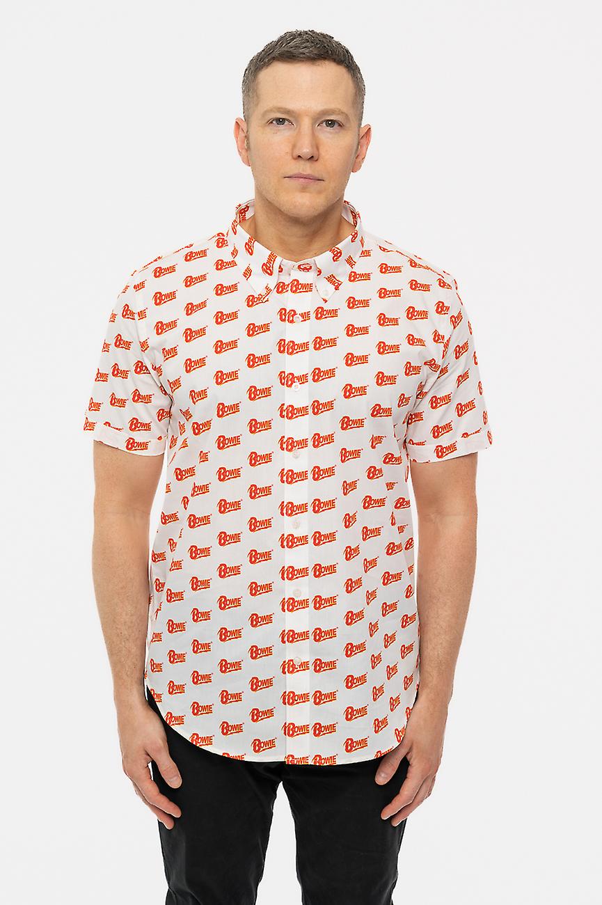 David Bowie Pattern Repeat Koszula Casual