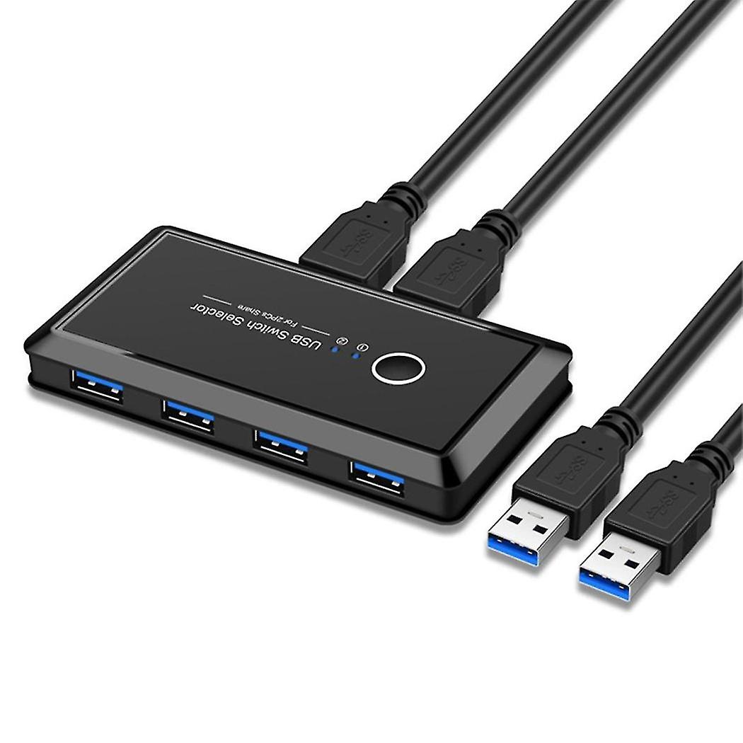 Usb 3.0 Printer Sharer, 4-port Usb Multi-interface, Two Computer Switch, Splitter