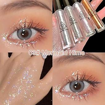 99% Sale Liquid Eyeshadow 4 Color Diamond Crystal Beaded Dazzling Silkworm Feather Brighten Monochrome Liquid Highlight Cosmetic TSLM1~17946
