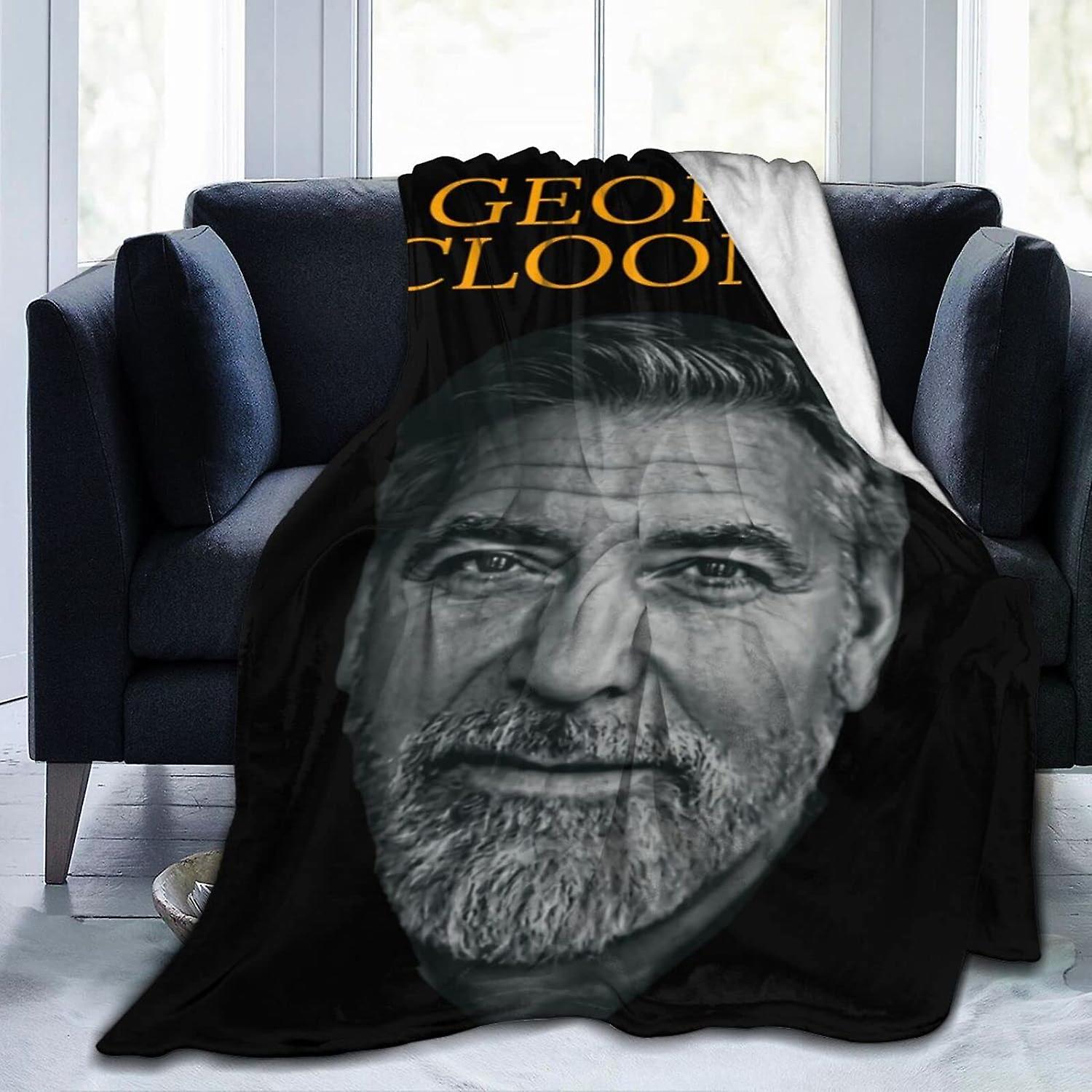 George Clooney Ultra-Soft Micro Fleece Throw Blanket Warm Comfortable Versatile Blanket for Sofa and Travel a3200