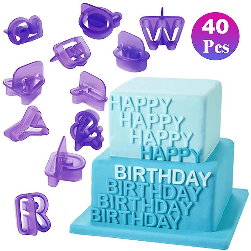 40PCs Digital Alphabet Letter Number Fondant Cake Biscuit Baking Mould Cookie HFMQV