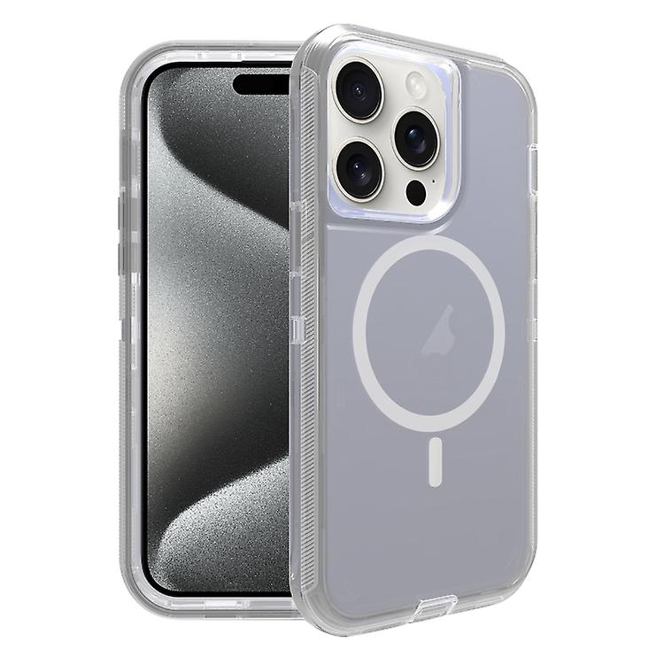 For iPhone 15 Plus Shockproof MagSafe Magnetic Phone Case