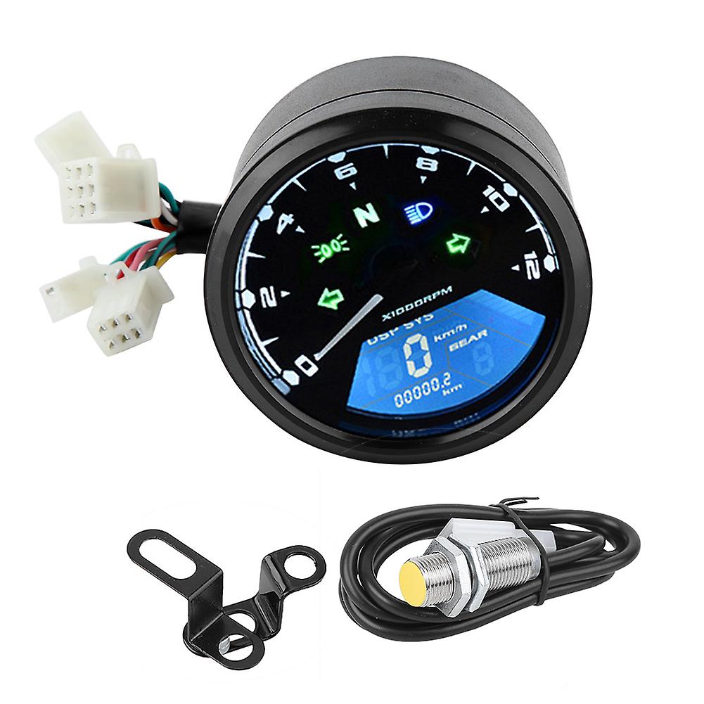 LCD Display Motorcycle Digital Odometer Speedometer Tachometer