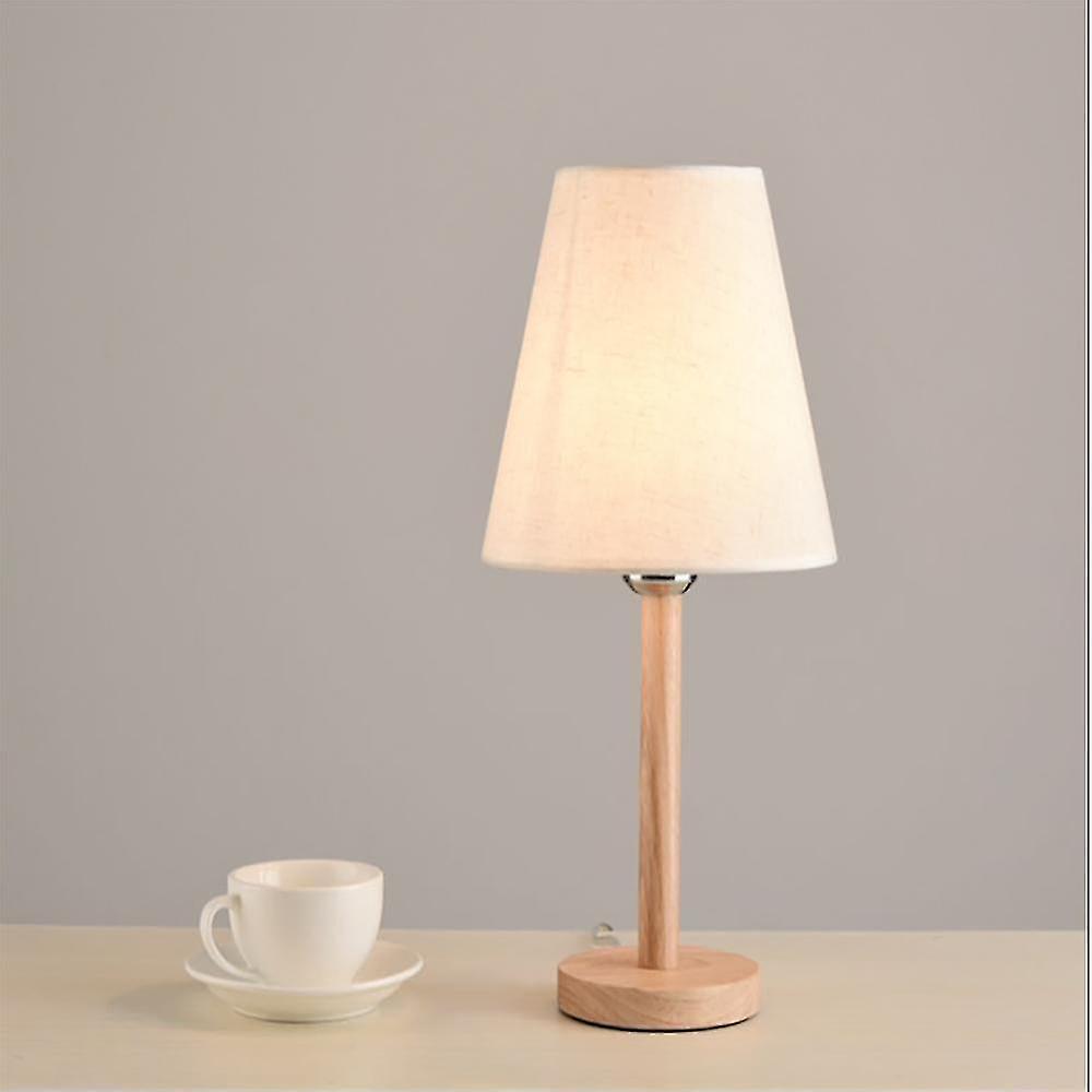 Wooden Art Linen Floor Table Lamp