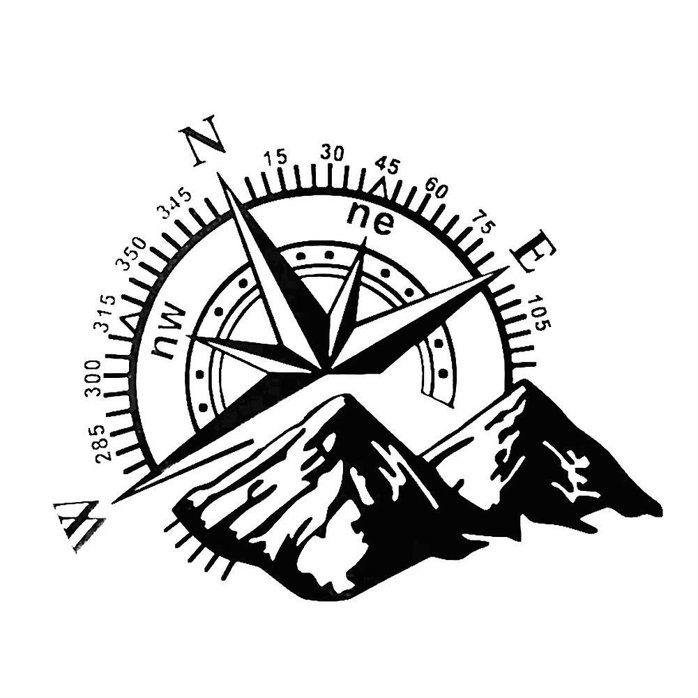 Mountain Compass Car Vehicle Body Window Reflective Decals Sticker