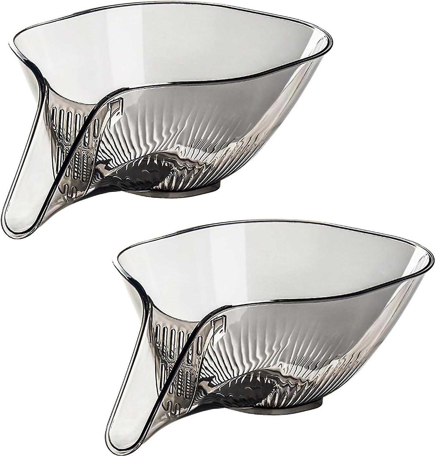 2PCS Drain Basket Funnel for Kitchen Sink, Multi Functional Drain Basket, Strainer Basket Drain Bowl with Funnel