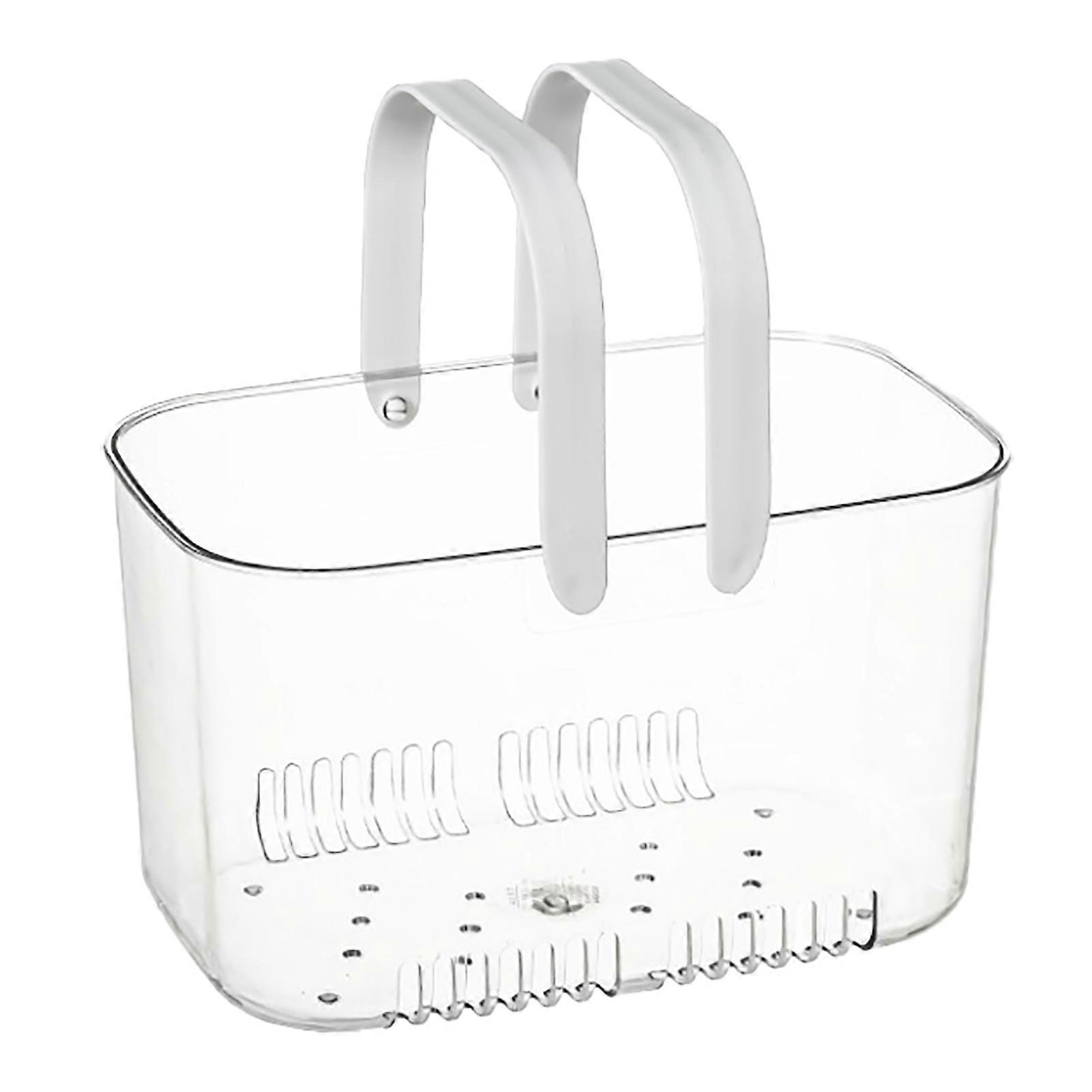 Cute Shower Basket, Simple and Large Capacity, Waterproof, Hollow Design, Portable, Transparent, for Bathroom